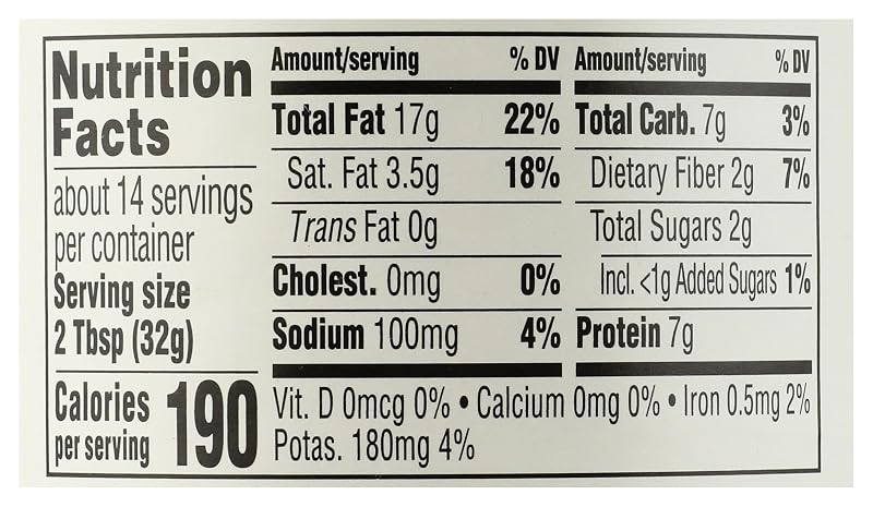 Nutrition label photo used as a product image