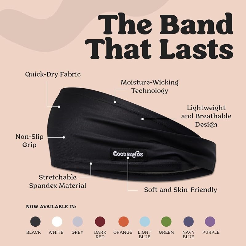 Feature infographic example: headband durability callouts