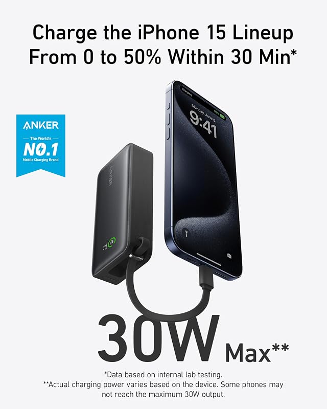 Feature infographic example: charging speed stat with phone