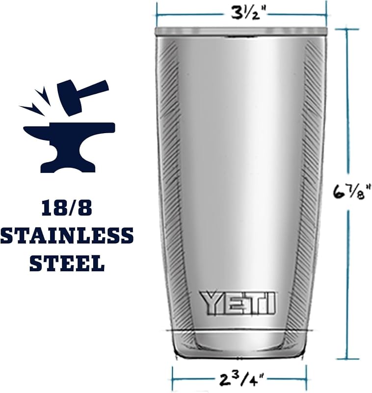 Size and scale example: tumbler dimension diagram with measurements