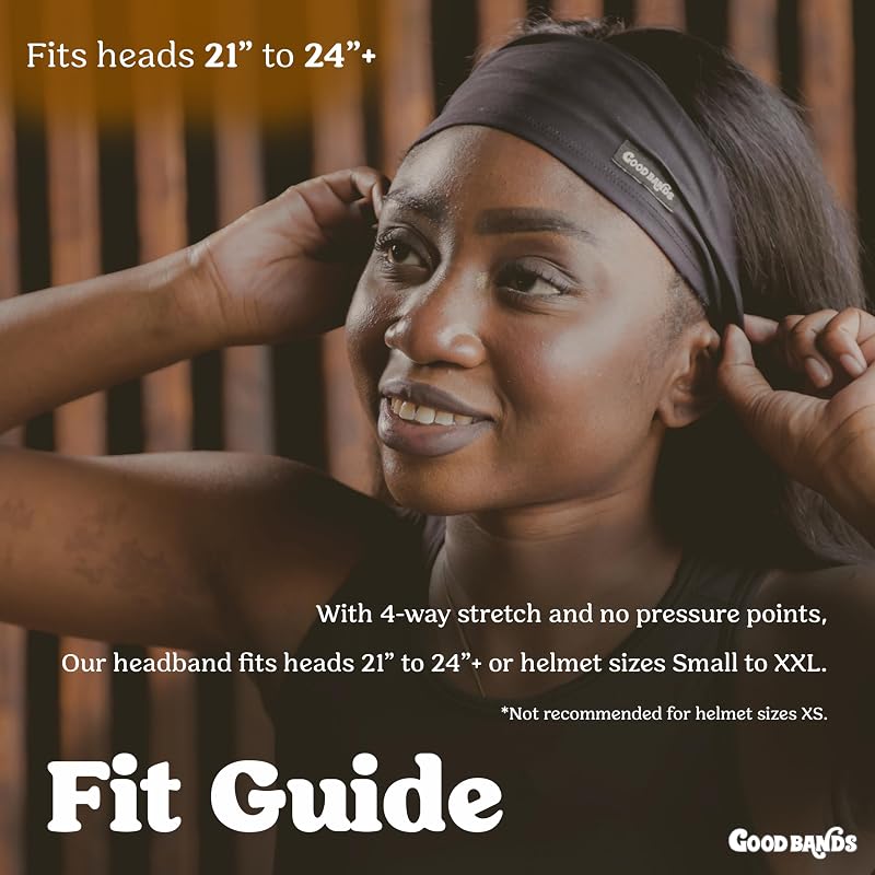 Size and scale example: headband fit guide on model
