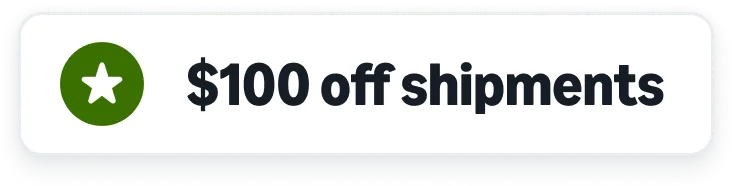 New Seller Incentives card: 100 dollars off shipments into Amazon fulfillment centers